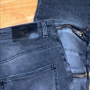 Pierre Balmain men’s biker jeans